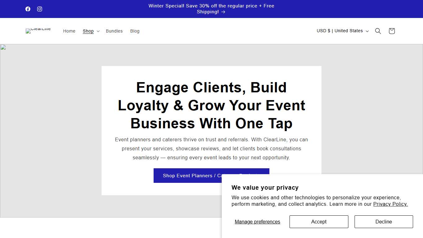 Event Planners / Caterers – ClearLine