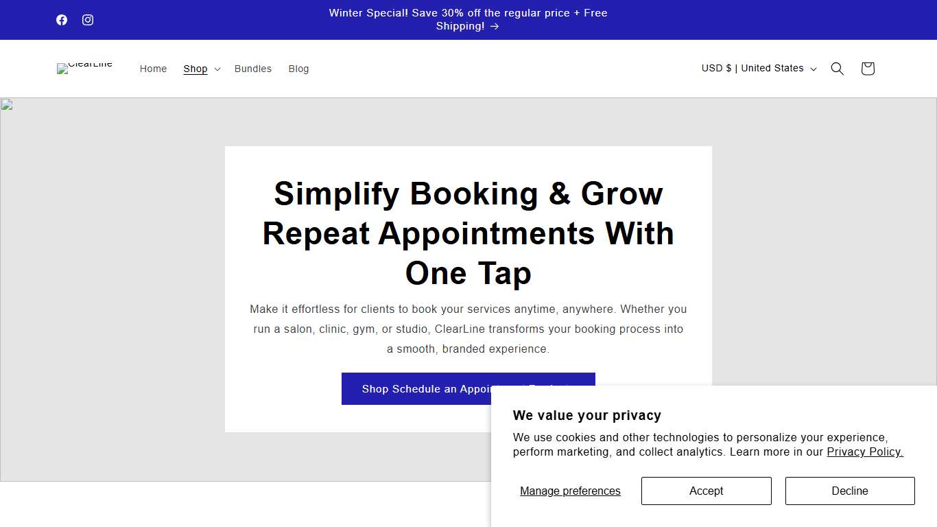 Schedule an Appointment – ClearLine