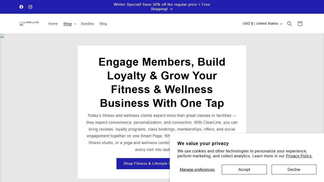 Fitness & Lifestyle Industry – ClearLine